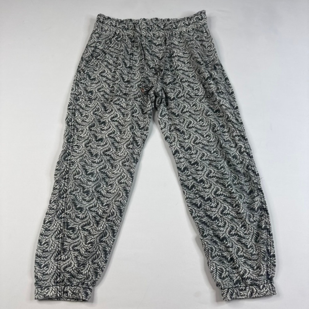 Anthropologie Rhys Utility Jogger Pants Women XSP Black White Linen Blend Floral